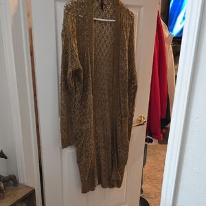Yoki Tan Knit Cardigan Sweater
